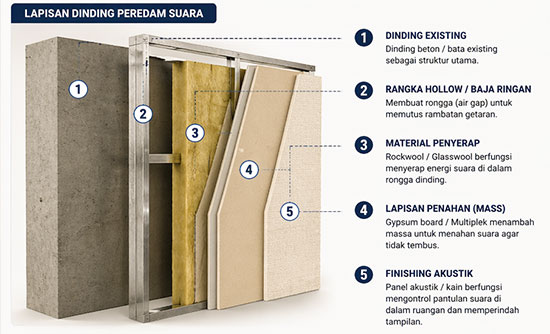 lapisan dinding peredam